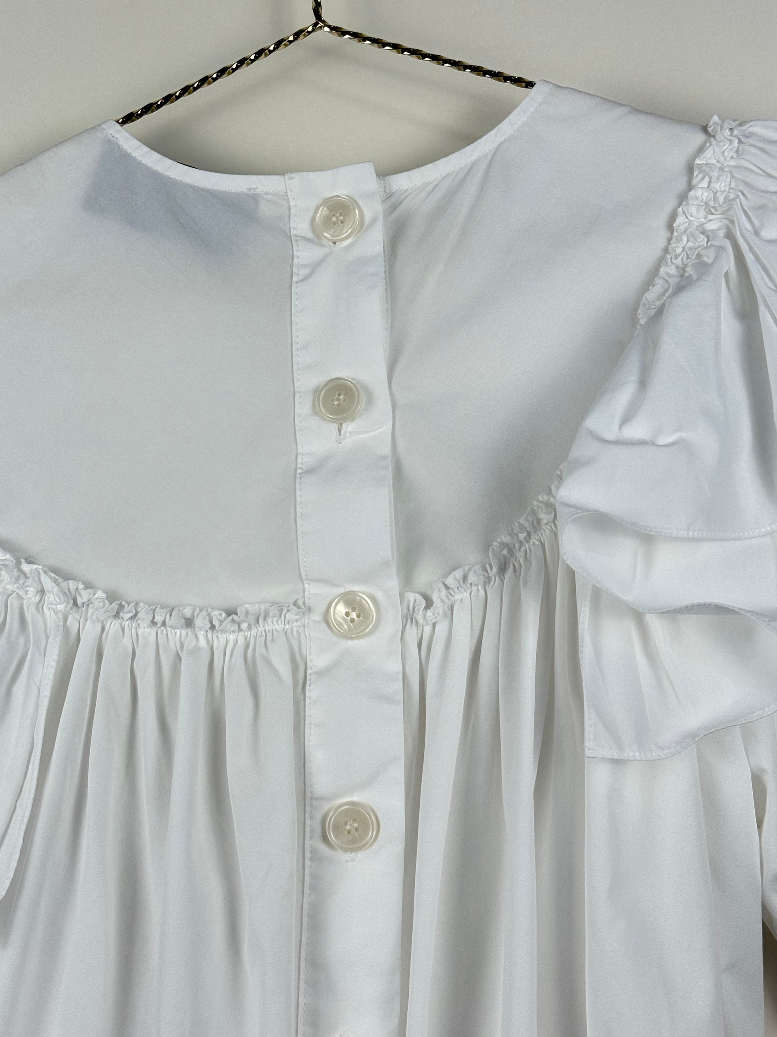Simone Rocha Kleid mit Rüschen – Weiss – Gr. 34 DE (UK 6)