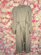 Faith Connexion Thin Trench Coat Green Sz. M