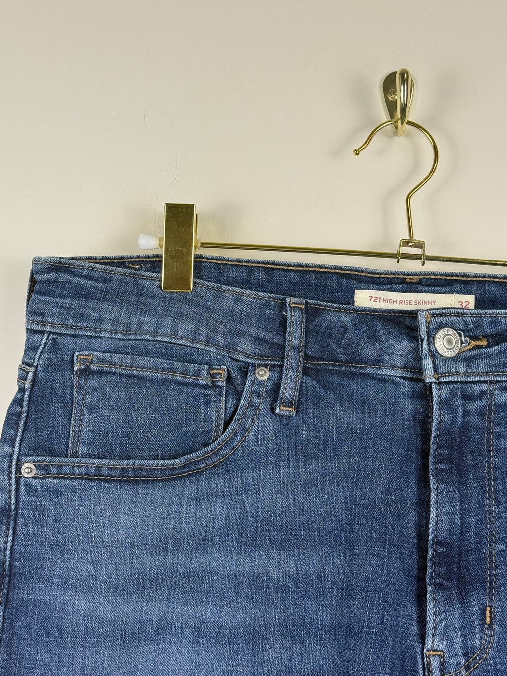 Levi's 721 High Rise Skinny Jeans Blue Sz. 32