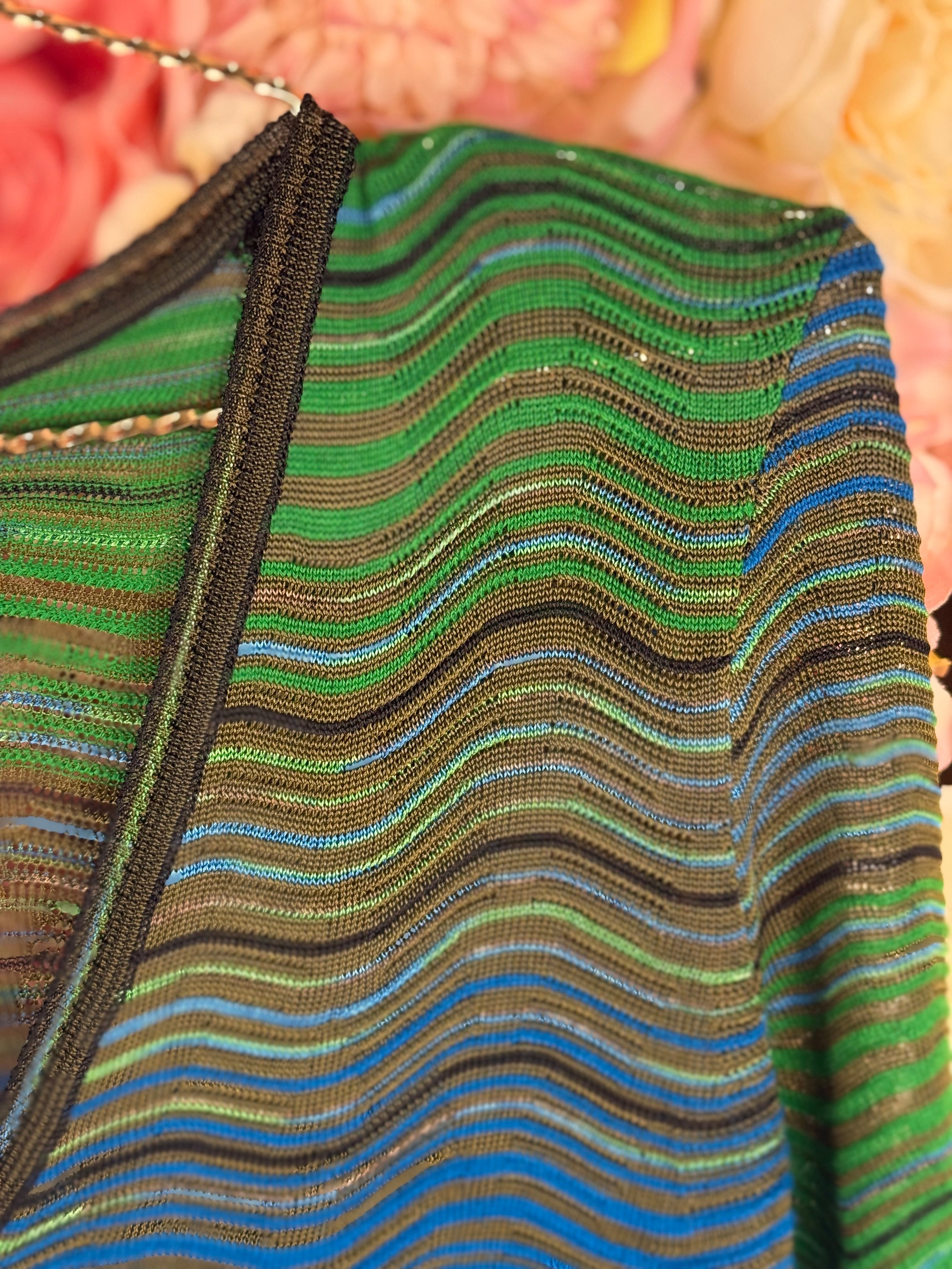 M Missoni Dress Green Blue Multi Sz. 36 DE