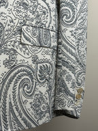 Etro Blazer Paisley Print White Dark Blue Sz. 38 DE & 34 DE
