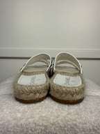 Chanel Chain Sandals White Blue Sz. 39 EU
