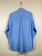 Valentino Oversized Striped Cotton Shirt Light Blue White Sz. 38 DE (42 IT)