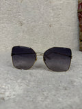 Gucci Metal Frame Sunglasses Gold Grey