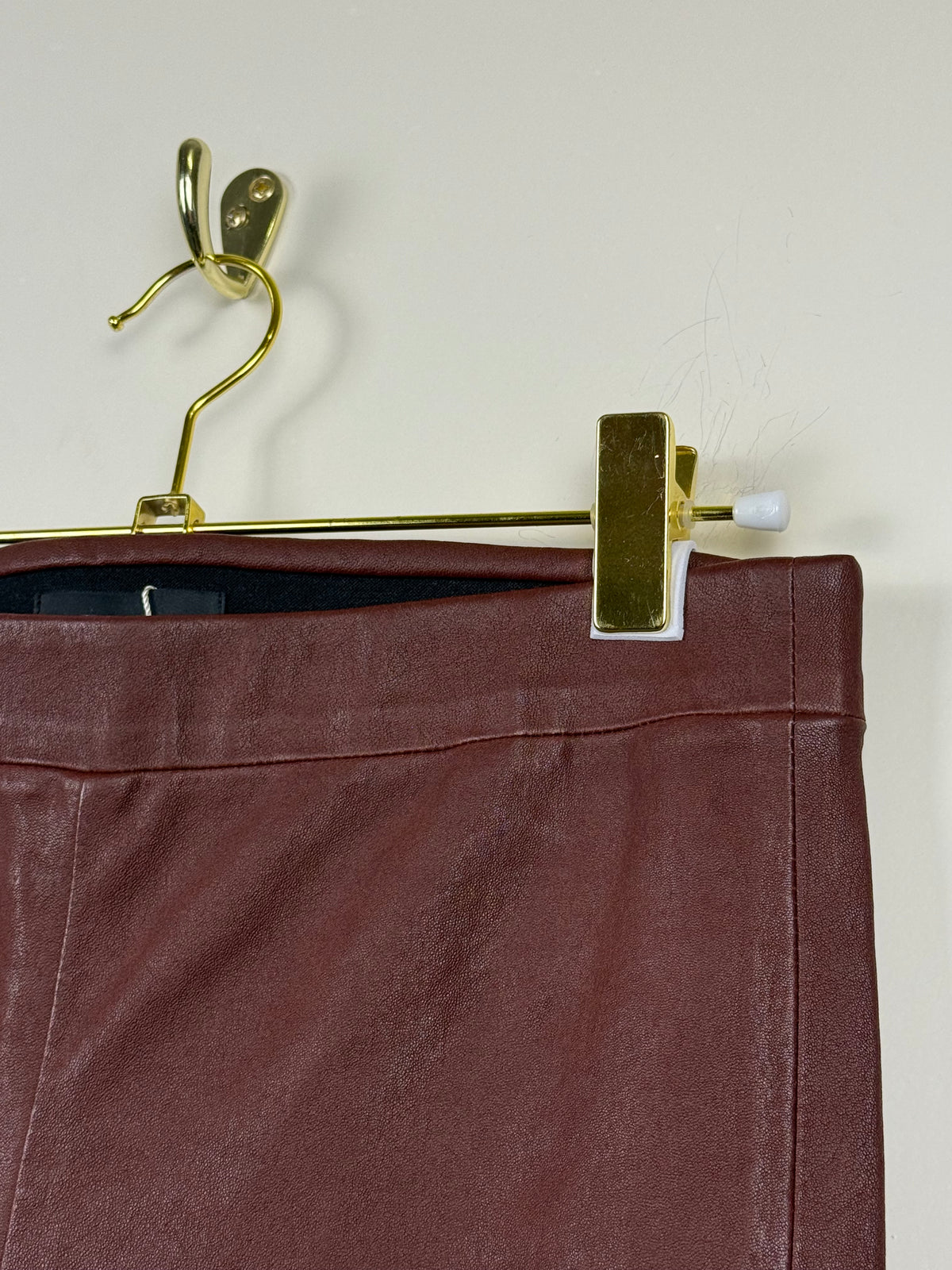 Theory Leather Leggings Bordeaux Sz. S