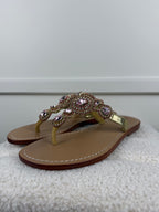 Mystique Sandalen mit Kristallverzierung – Rosa – Gr. 37 EU (US 6)