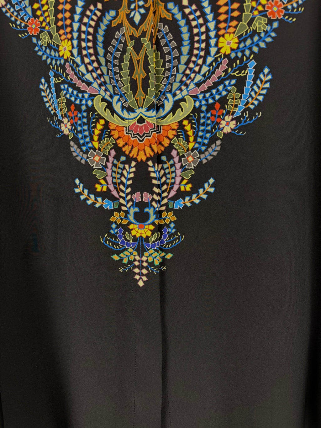Etro Silk Shirt Black Multi Sz. 44 DE (48 IT)
