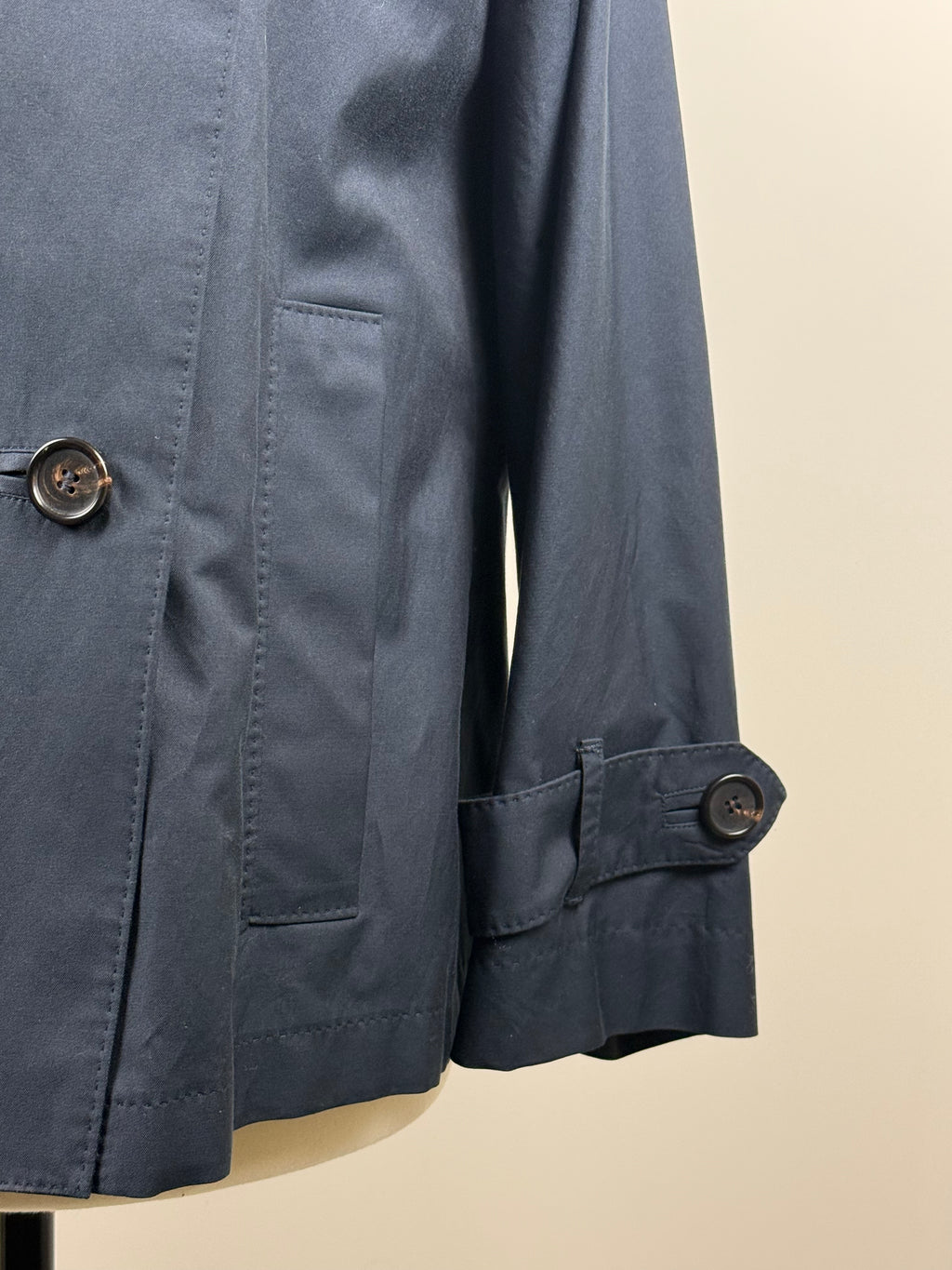 Max Mara The Cube Zeno Trench-Jacke – Dunkelblau – Gr. 38 DE