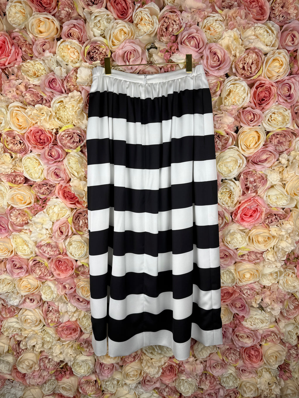 Piq Striped Skirt Black White Sz. S
