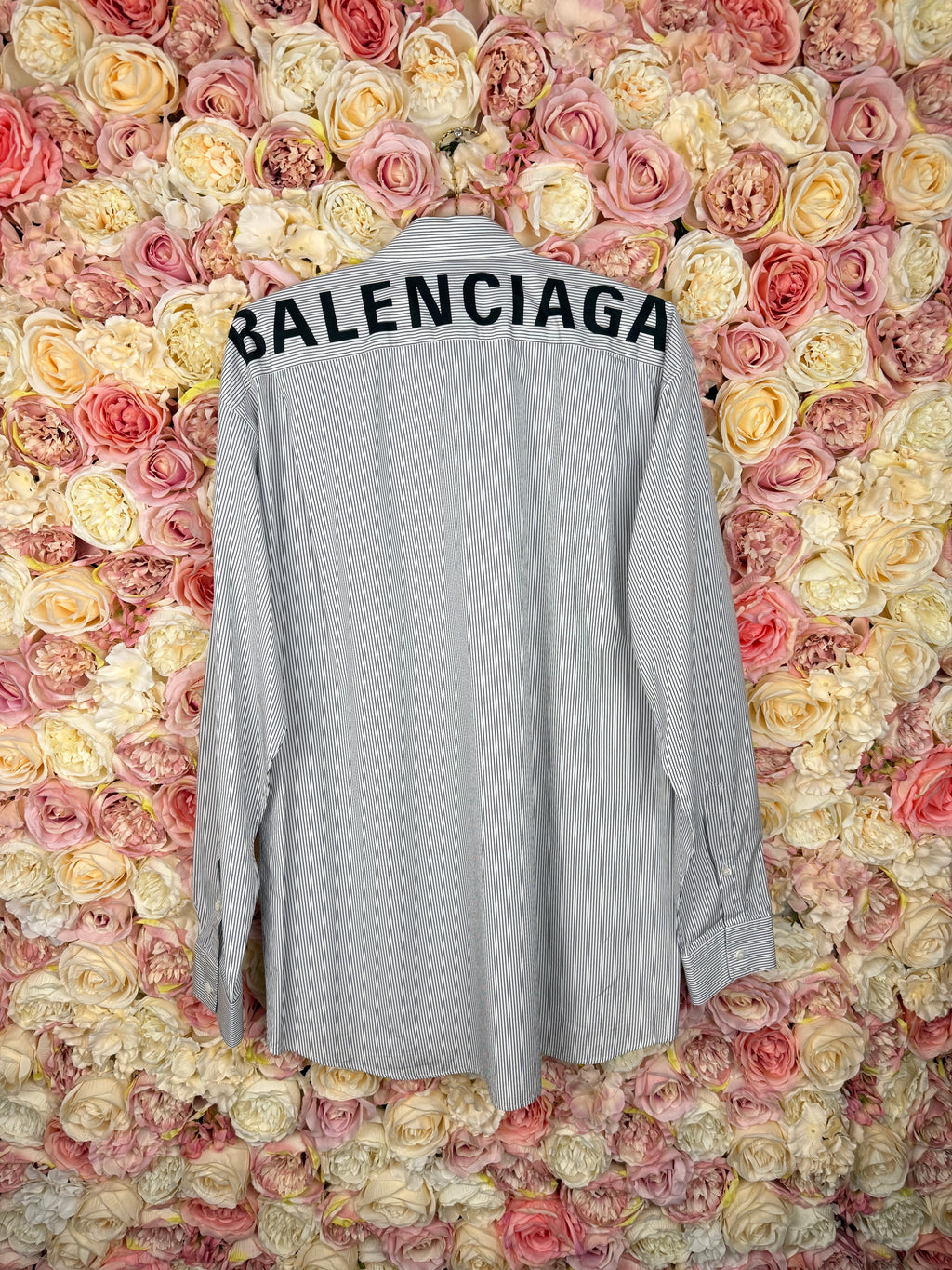 Balenciaga Oversized Striped Shirt Black White Sz. 36 DE (38 FR)