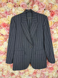 Brunello Cucinelli Striped Wool Blazer Grey White Sz. 40 DE (44 IT)