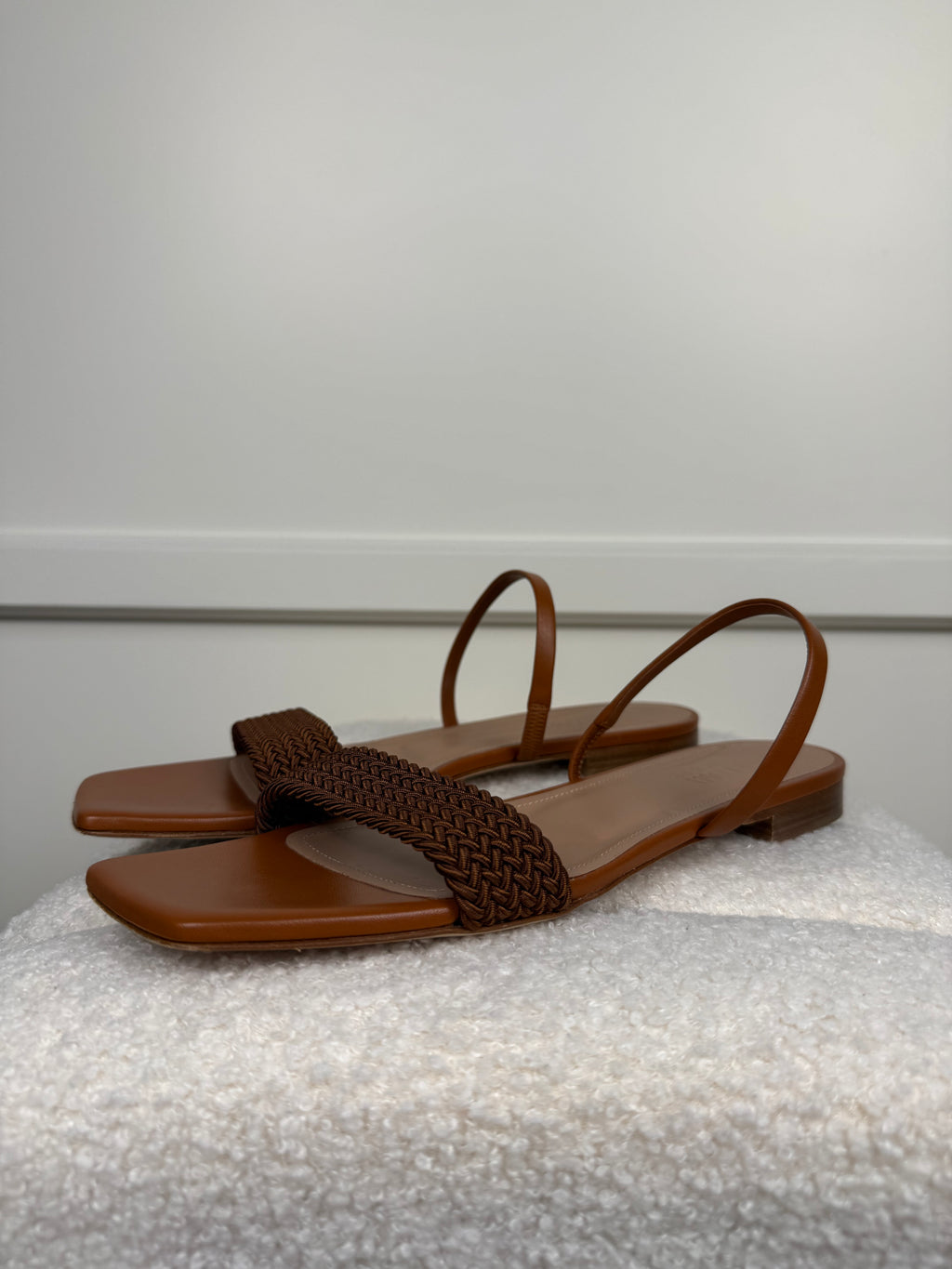 Malone Souliers Sandals Cognac Sz. 38.5 EU