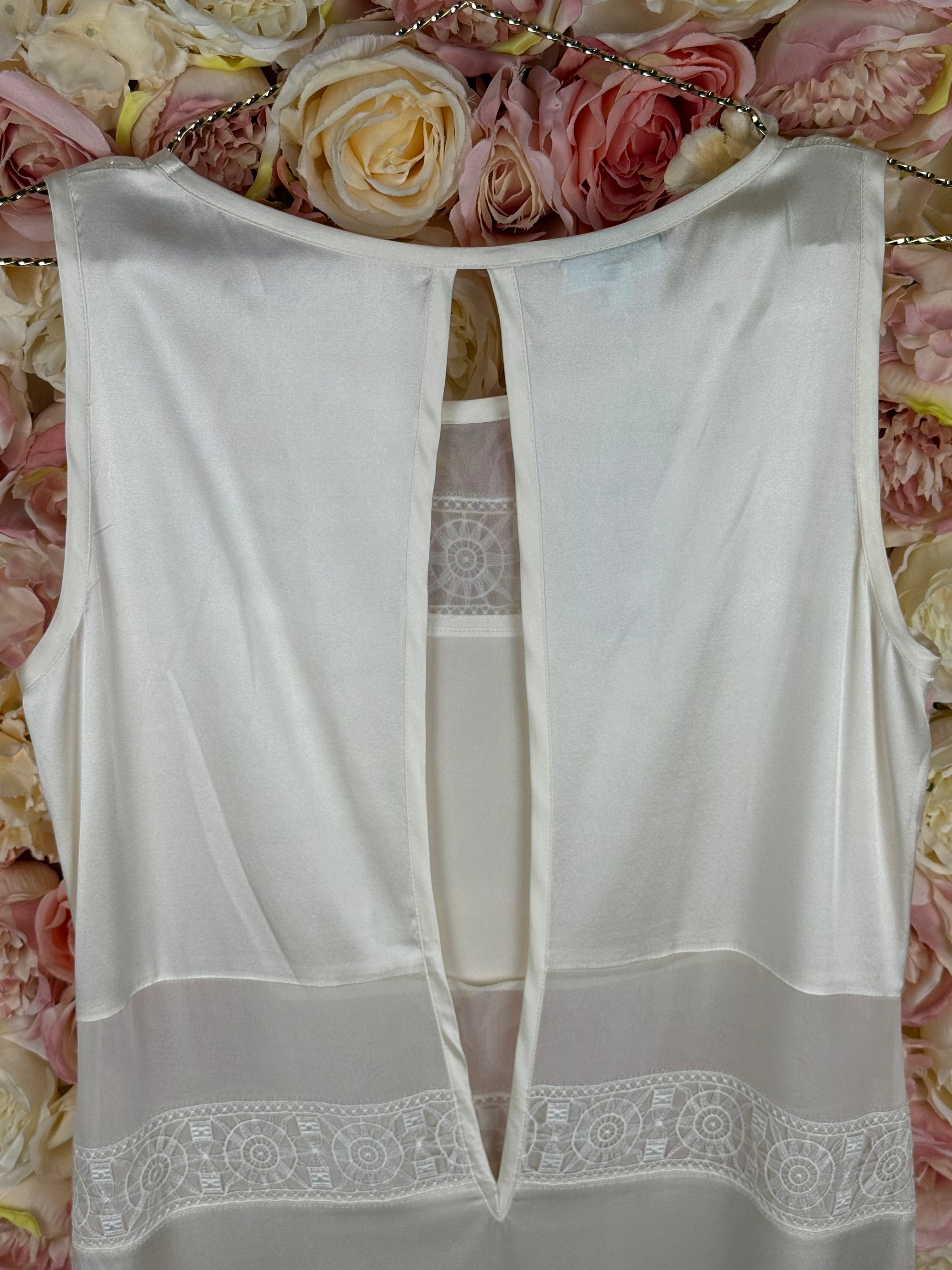 Luminess Silk Beach/Bed Dress White Sz. 3 (L)