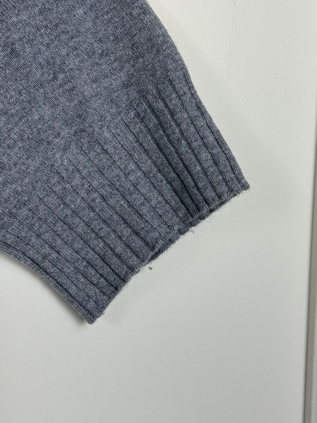 Malo Kurzarm-Rollkragenpullover – Grau – Gr. L