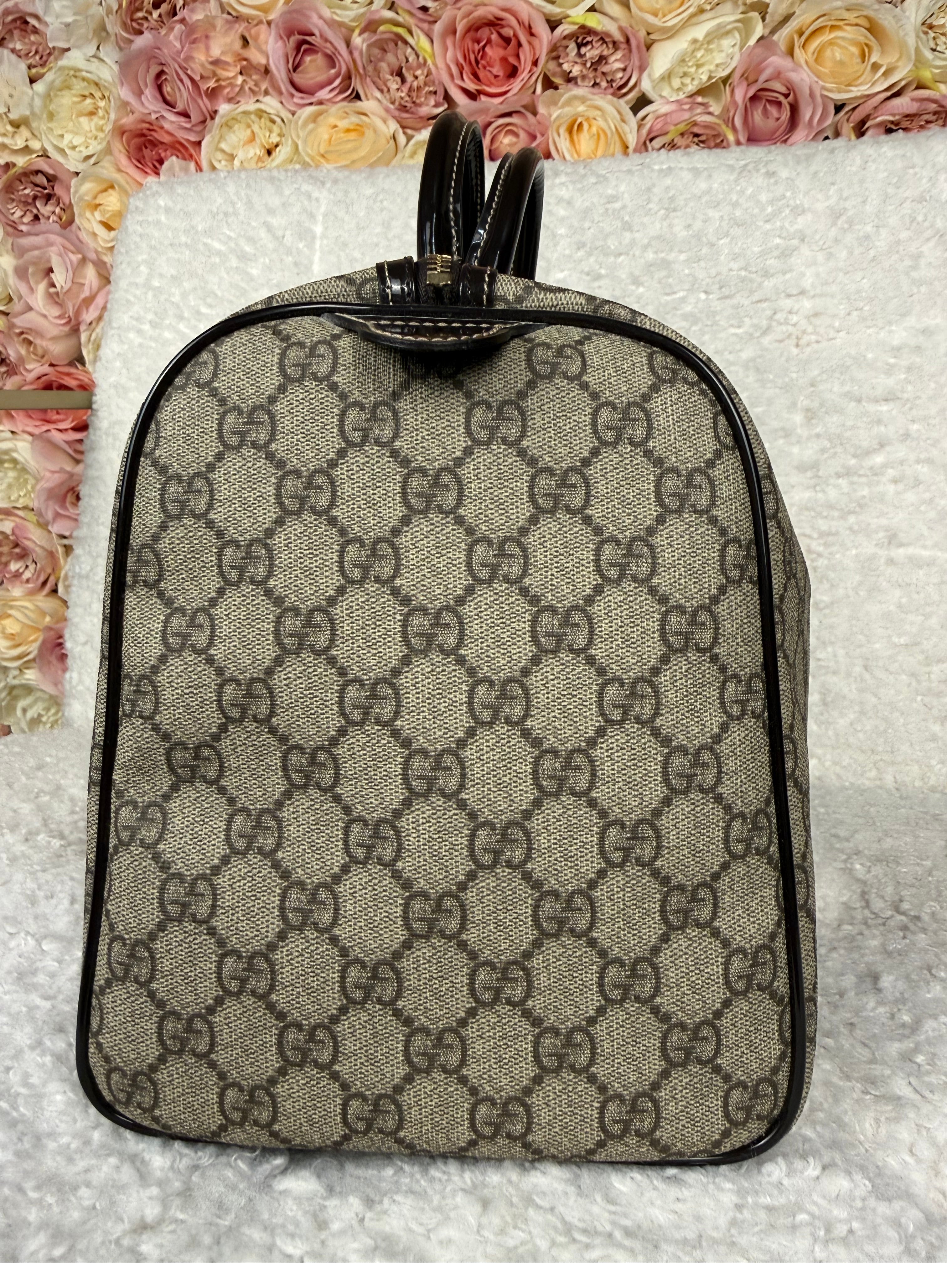 Gucci Boston Joy Monogram Bag Beige Brown