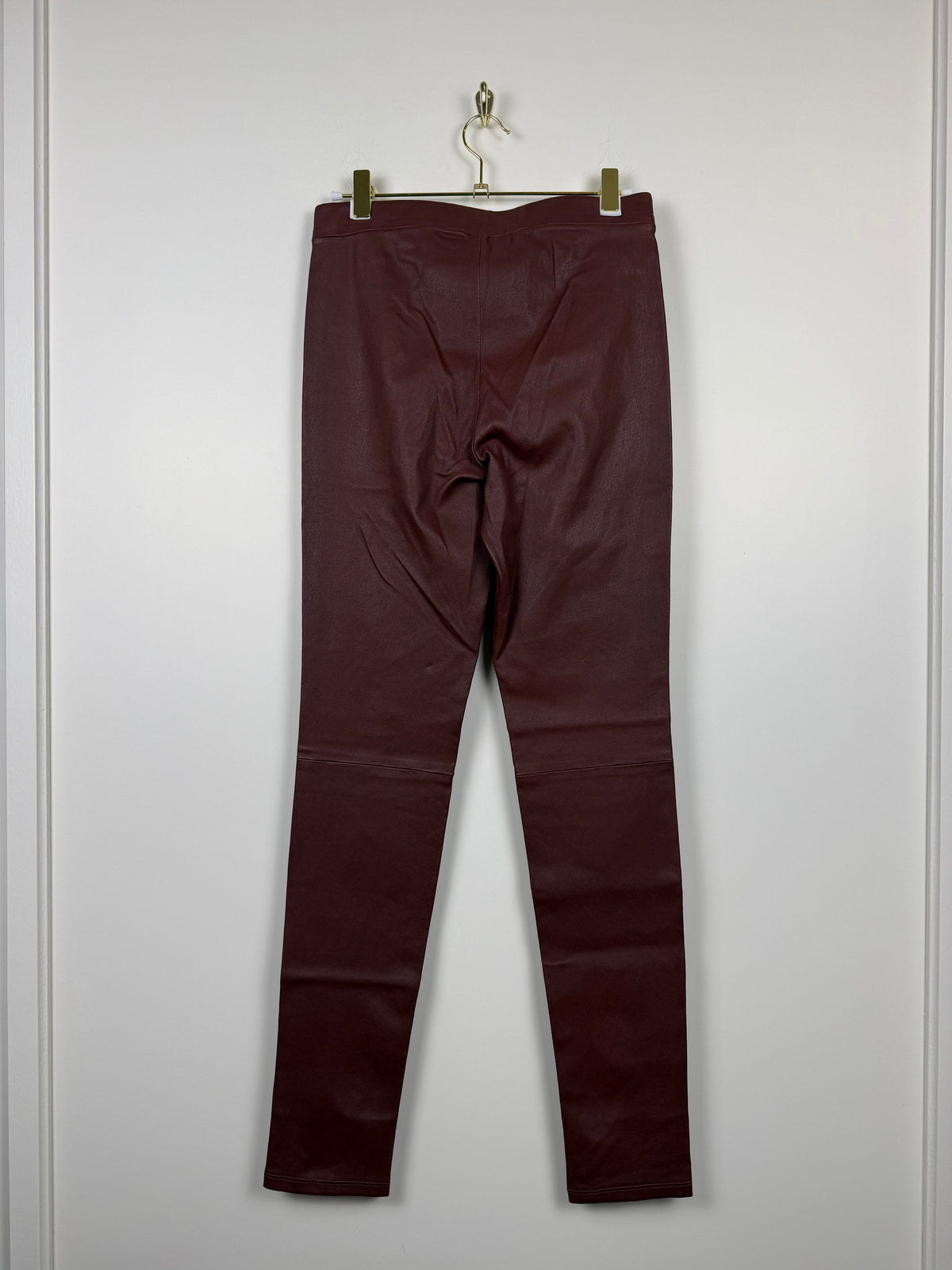 Theory Leather Leggings Bordeaux Sz. S