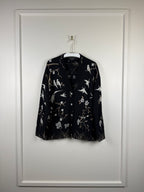 Chanel Jäcklein – Schwarz mit Vogel- & Blumenmotiven – Gr. FR 42 / DE 40