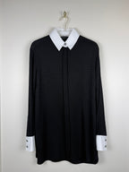 Chanel Silk Blouse Black White Sz. 38 DE (40 FR)