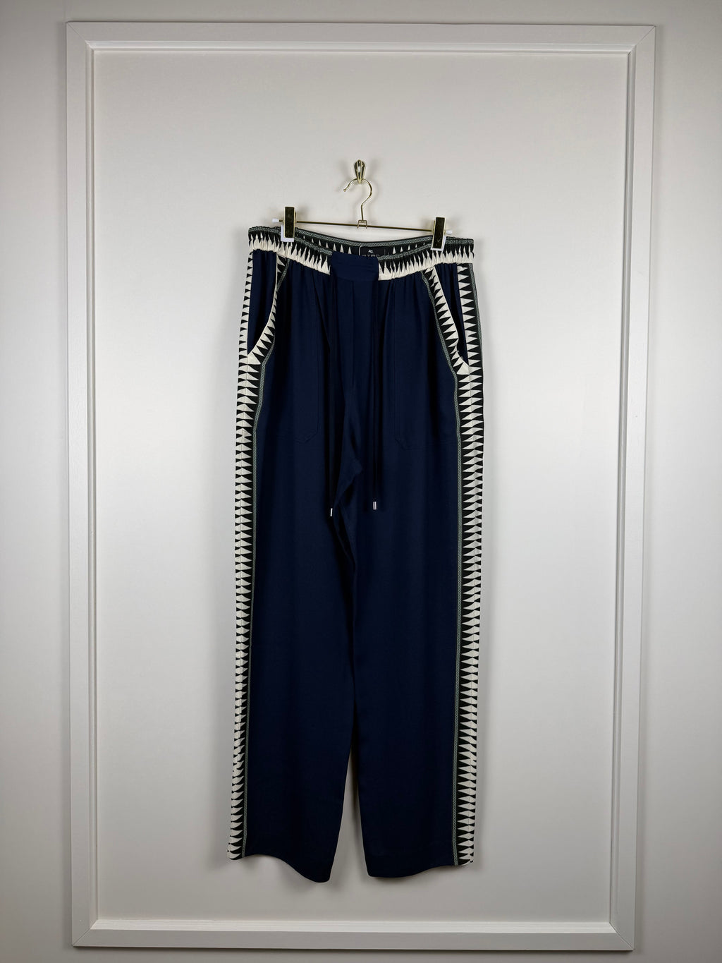Etro Pants Blue Multi Sz. 42 DE (46 IT)