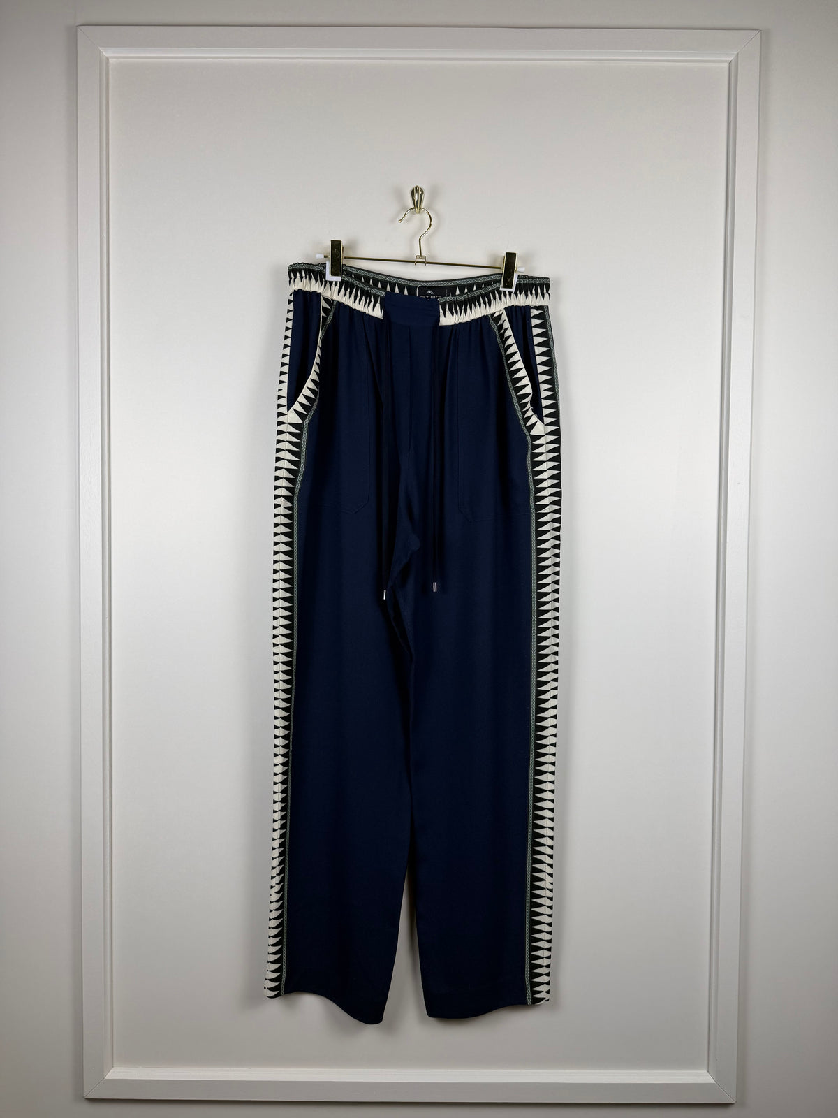 Etro Pants Blue Multi Sz. 42 DE (46 IT)