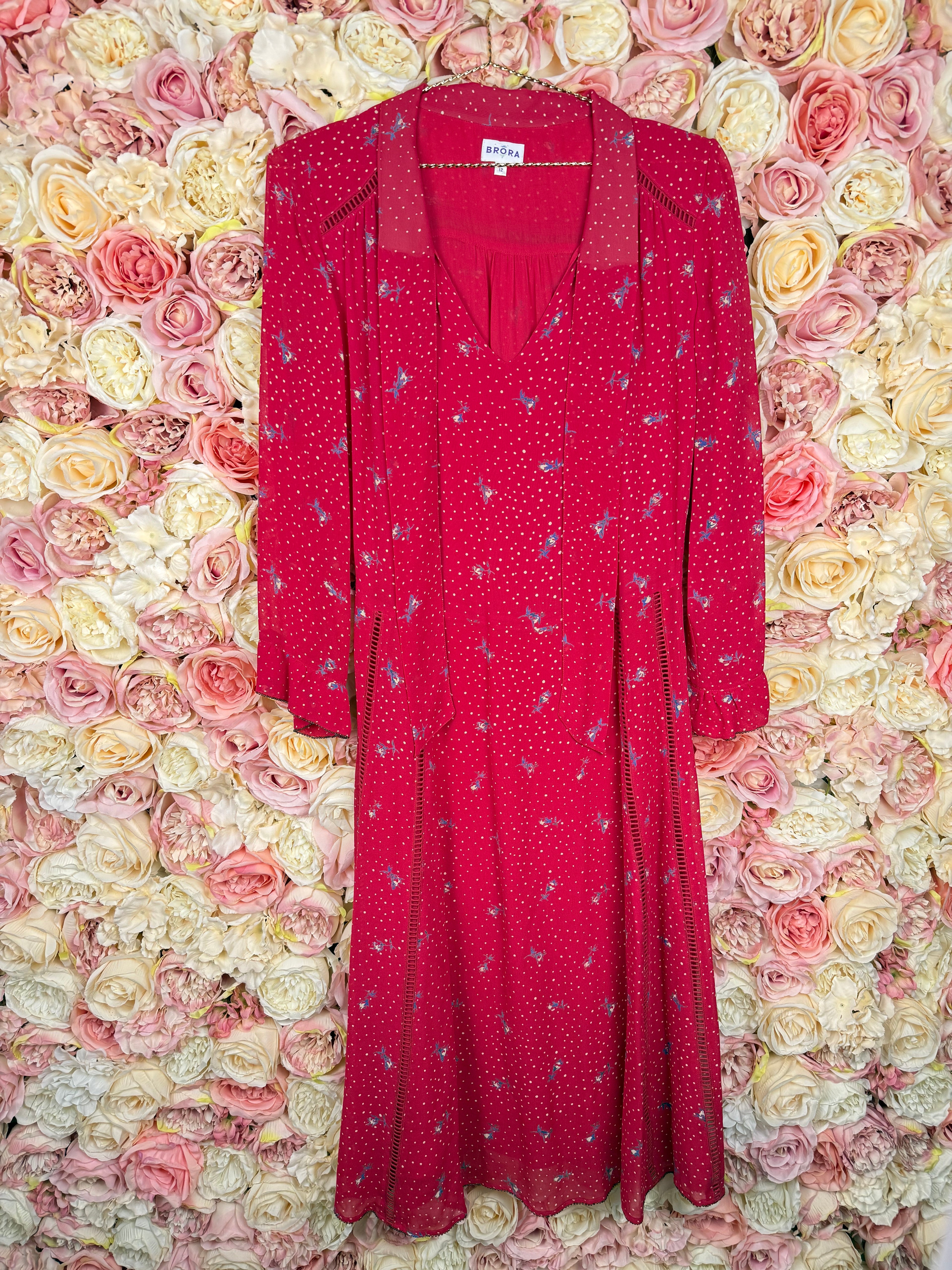 Brora Dress Red Multi Sz. 38 DE (10)