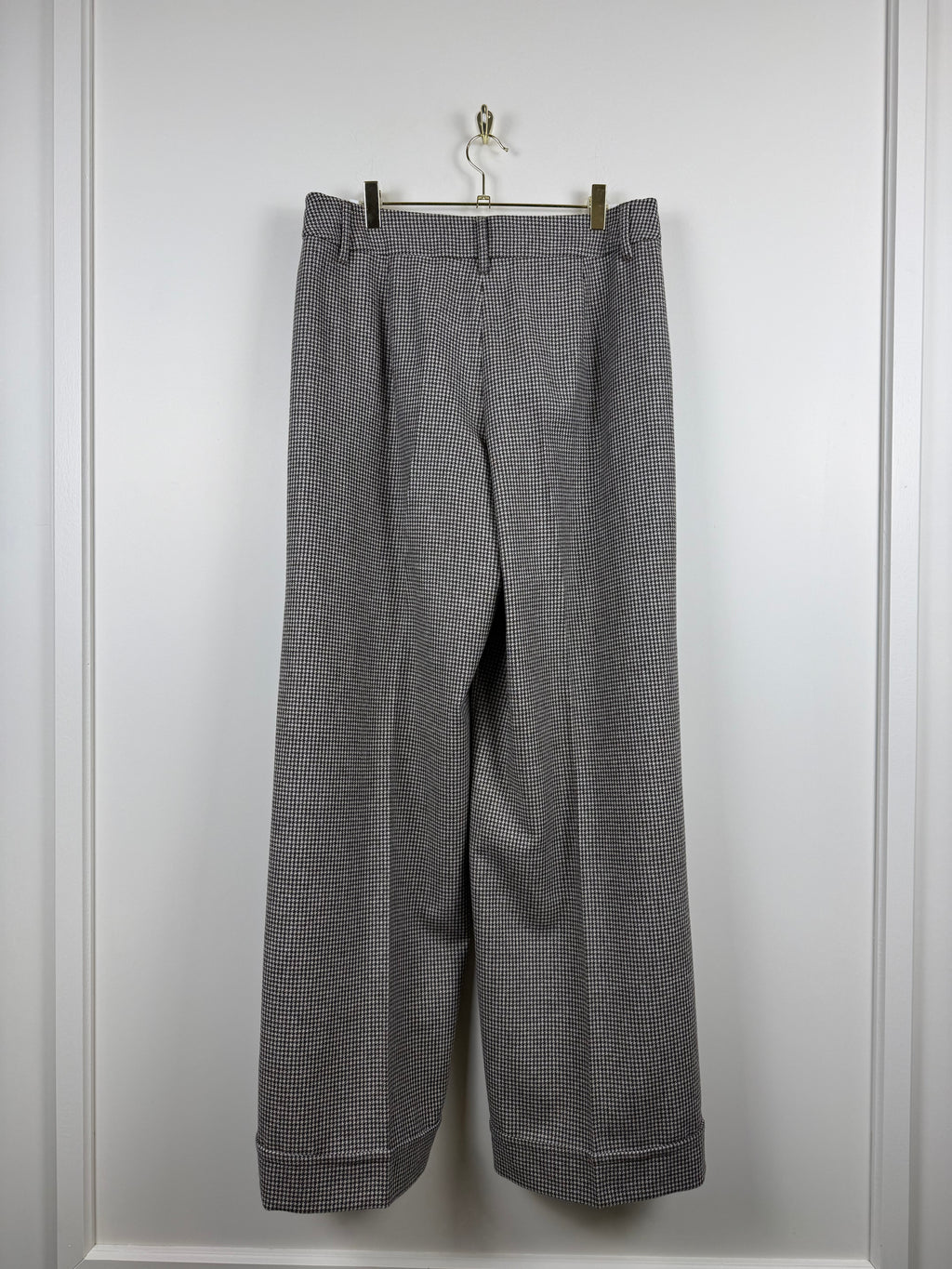 'S Max Mara Hahnentritt-Hose – Braun/Mehrfarbig – Gr. 40 DE