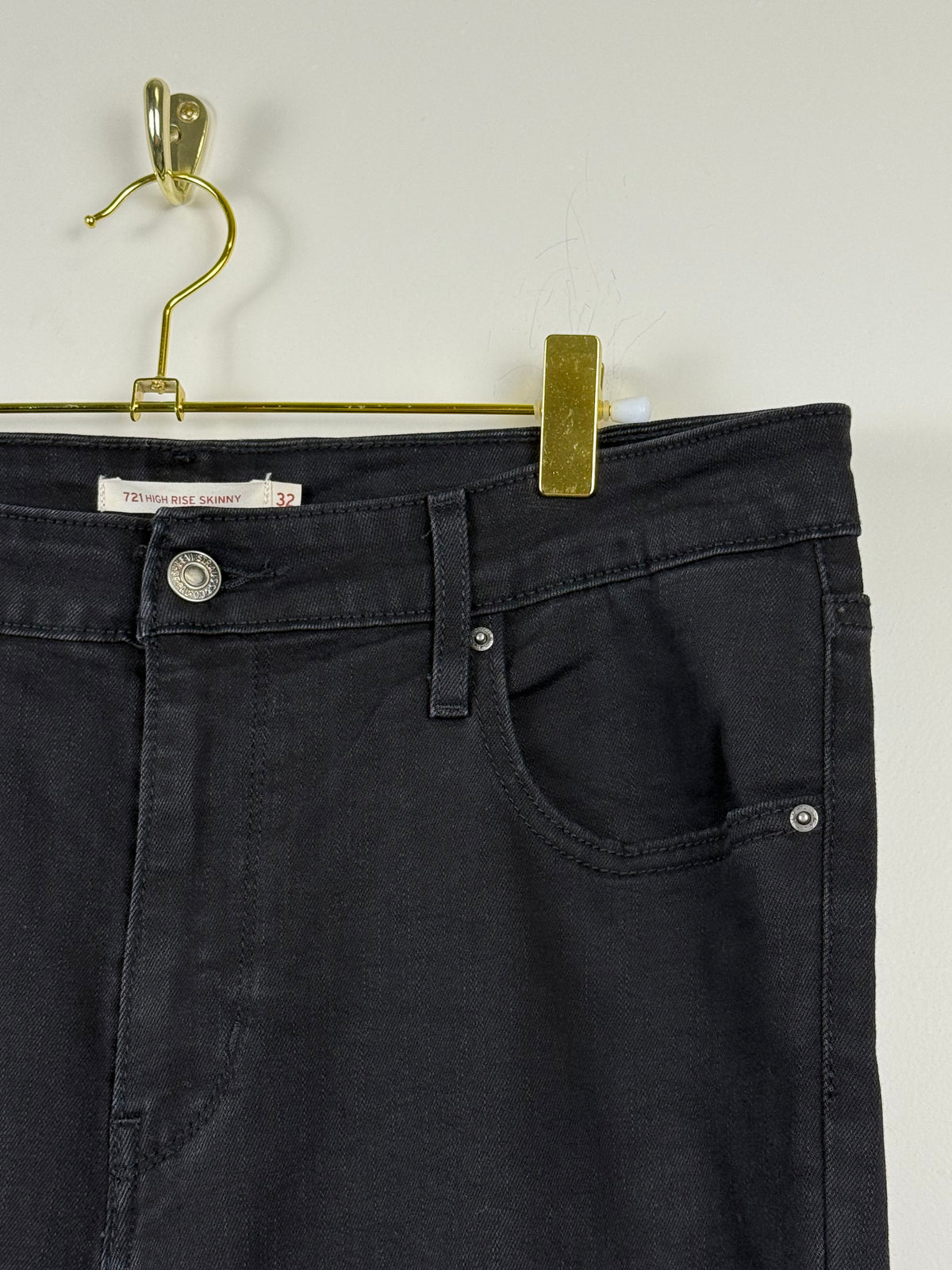 Levi's 721 High Rise Skinny Jeans – Dunkelgrau – Gr. 32