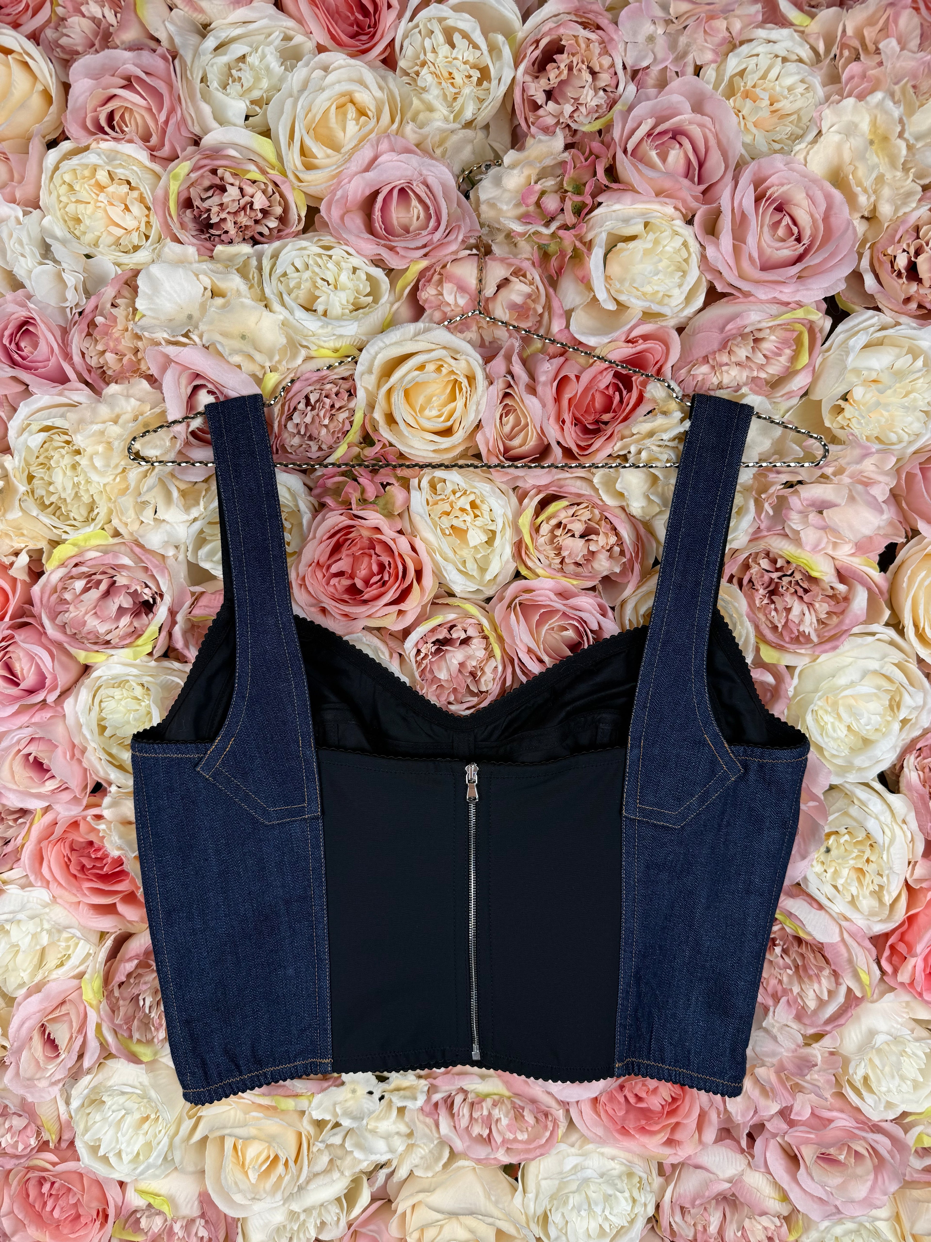Dolce & Gabbana Denim Top Dark Blue Sz. 40 DE (44 IT)
