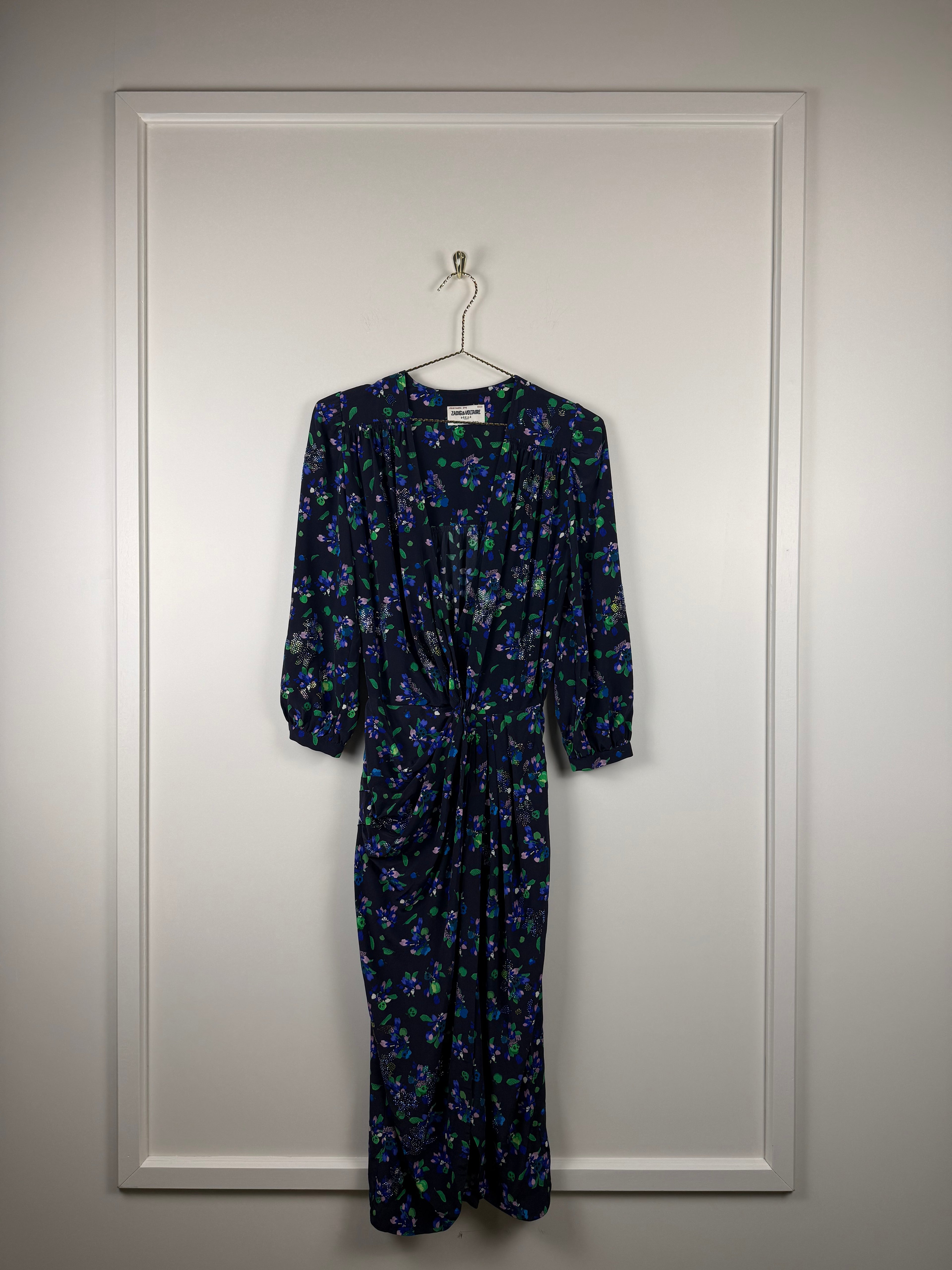 Zadig & Voltaire Kleid mit Blumenprint – Dunkelblau/Multicolor – Gr. XS