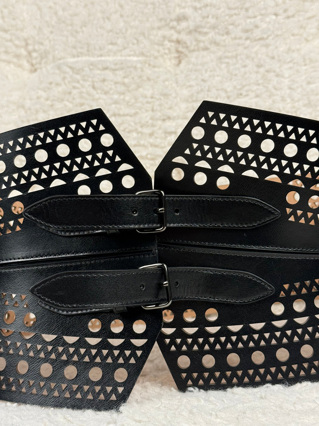 Alaïa Corset Leather Belt Black Sz. 85