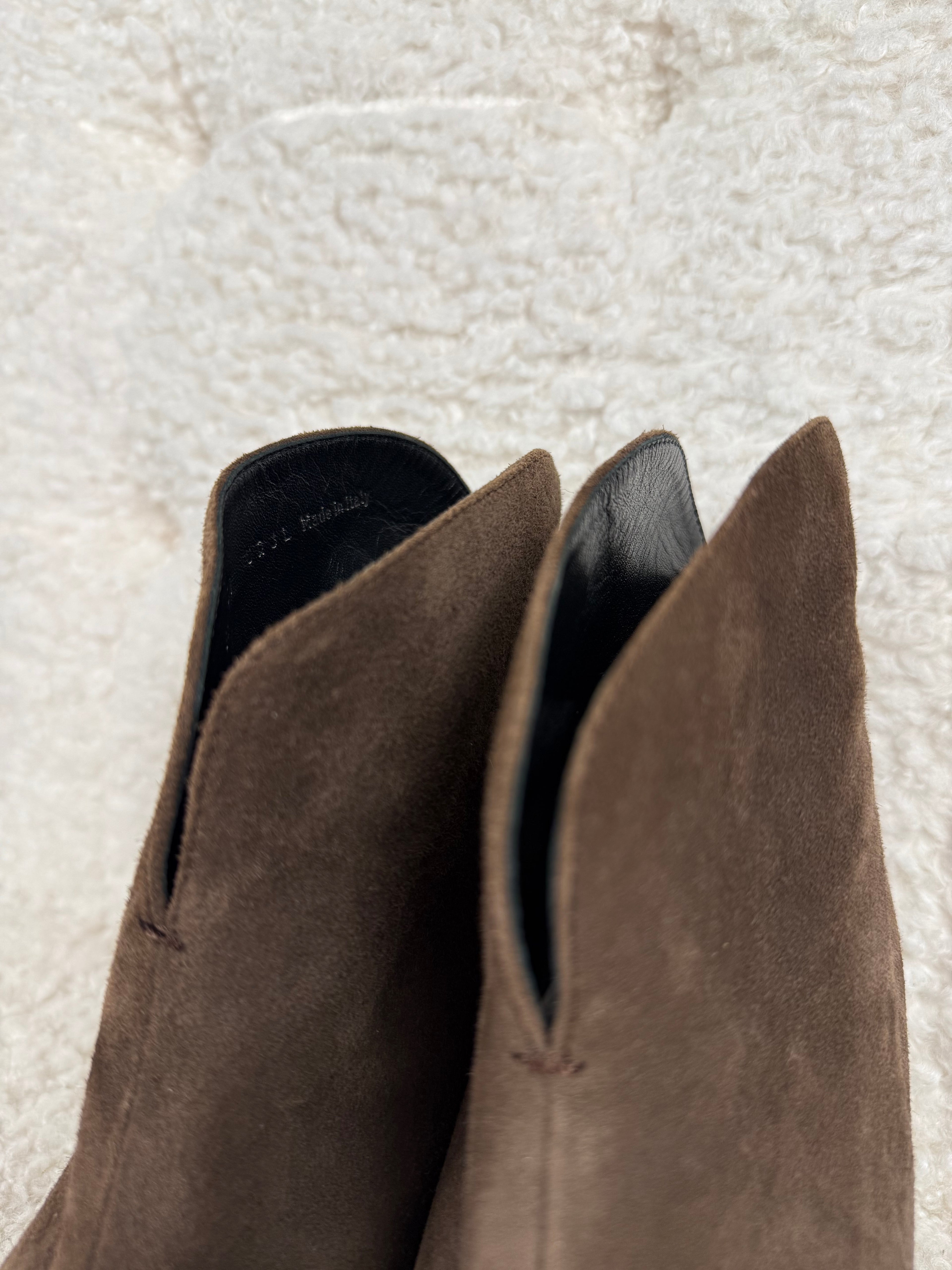 Bally Velour Ankle Boots