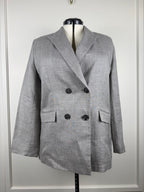 L'Essage Journal Standard Blazer 100% Ramie Grey Sz. L