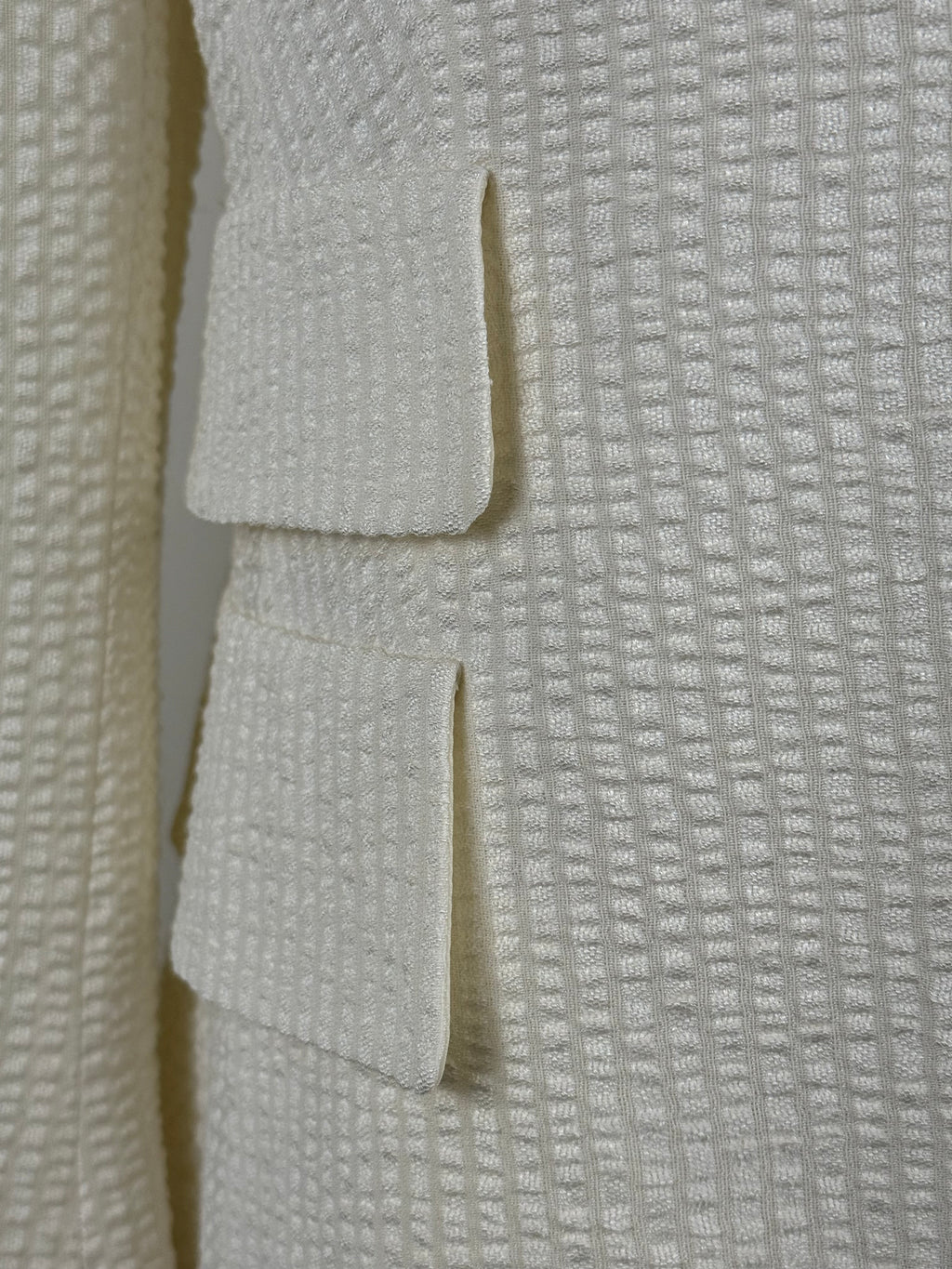 Akris Silk Mix Blazer Cream Sz. 42 DE