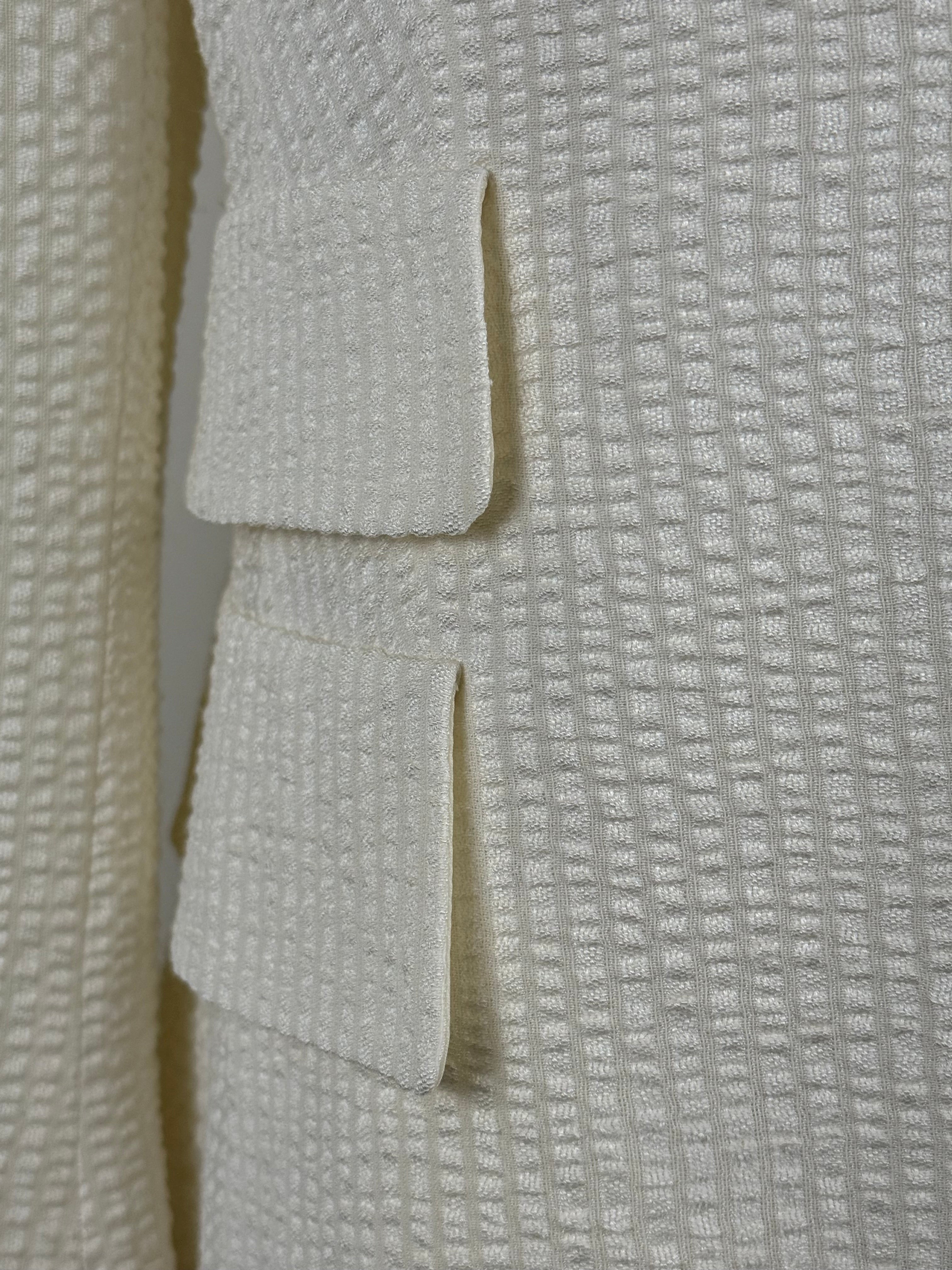 Akris Silk Mix Blazer Cream Sz. 42 DE