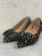 Gianvito Rossi Tweed Ballet Flats Black Multi Sz. 38.5 EU