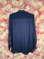 Joseph Ramie Silk Blouse Blue Sz. 40 DE (42 FR)