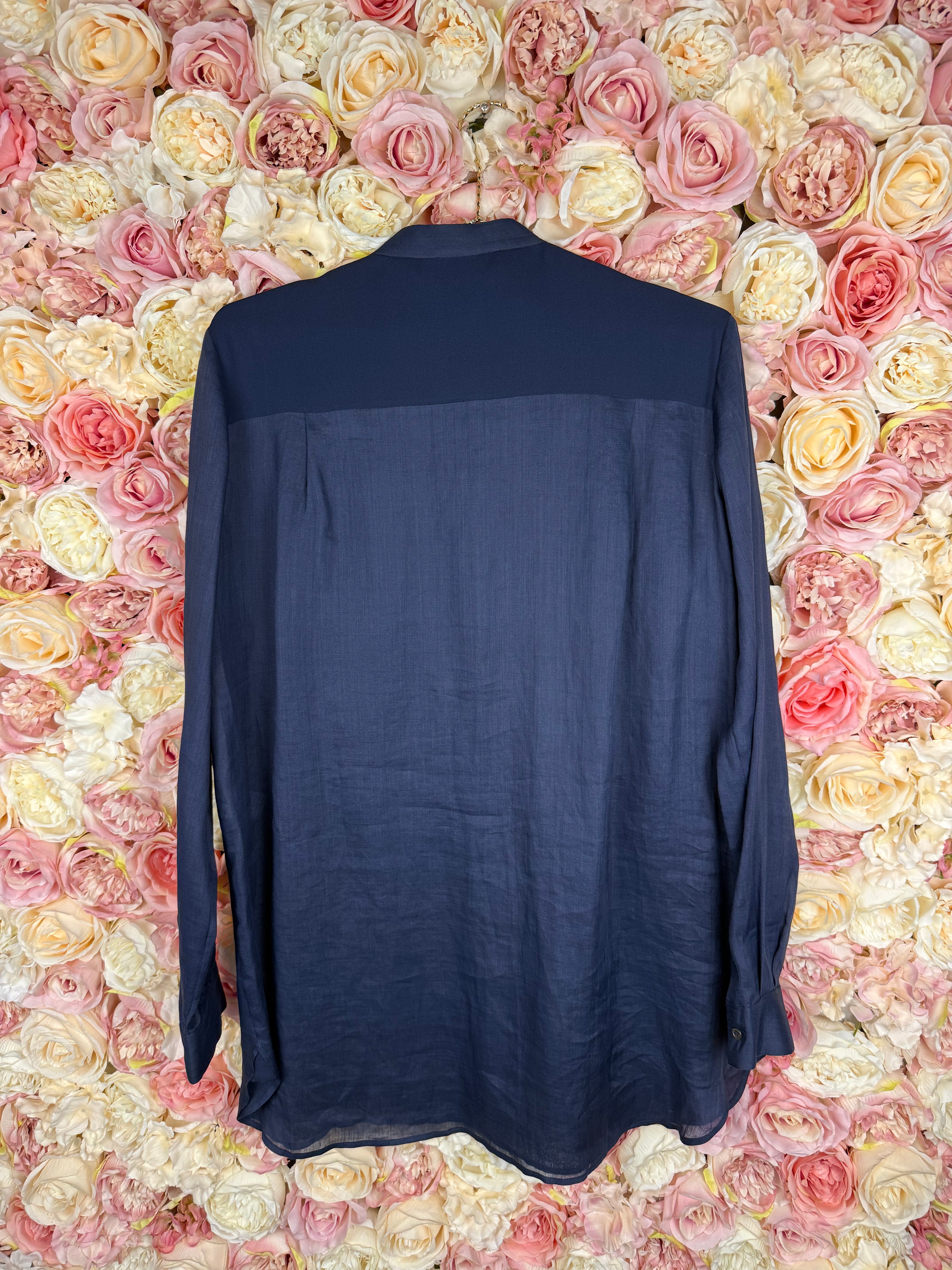 Joseph Ramie Silk Blouse Blue Sz. 40 DE (42 FR)