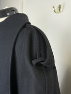 Courrèges Oblique Woll Mantel – Schwarz – Gr. S