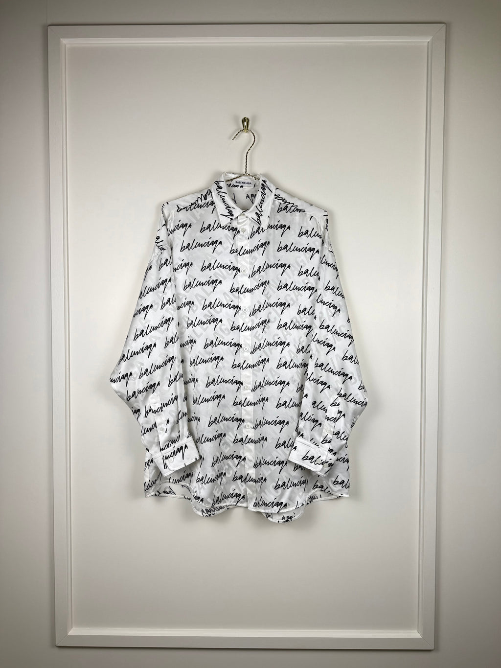 Balenciaga Oversized Blouse White Black Sz. 34 DE (36 FR)