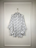 Balenciaga Oversized Blouse White Black Sz. 34 DE (36 FR)
