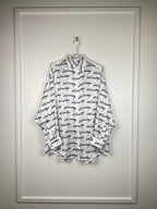 Balenciaga Oversized Blouse White Black Sz. 34 DE (36 FR)