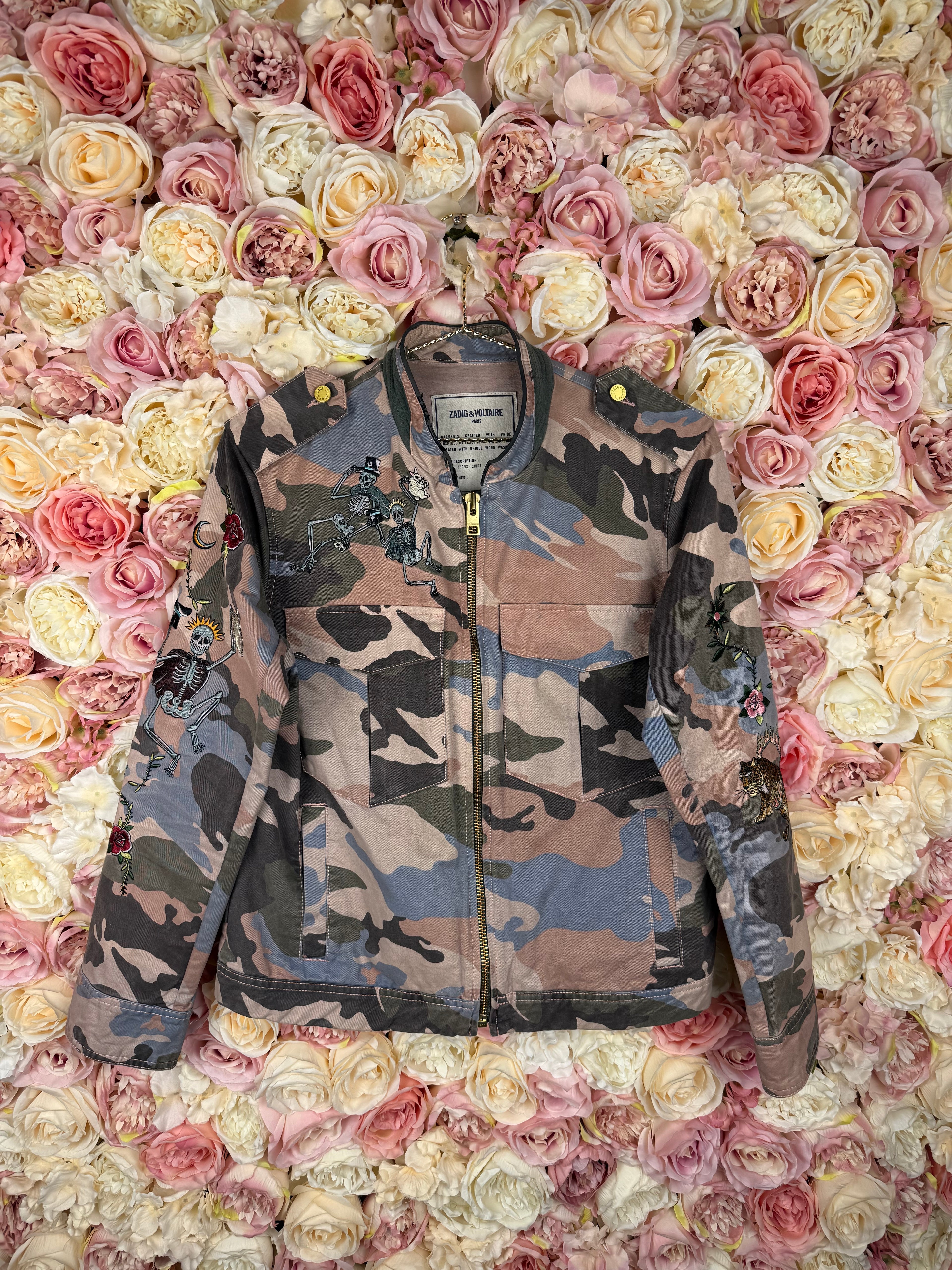 Zadig & Voltaire Jeans Jacket Camouflage Multi Sz. L