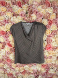Vince Silk Top Brown Multi Sz. XS