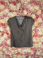 Vince Silk Top Brown Multi Sz. XS