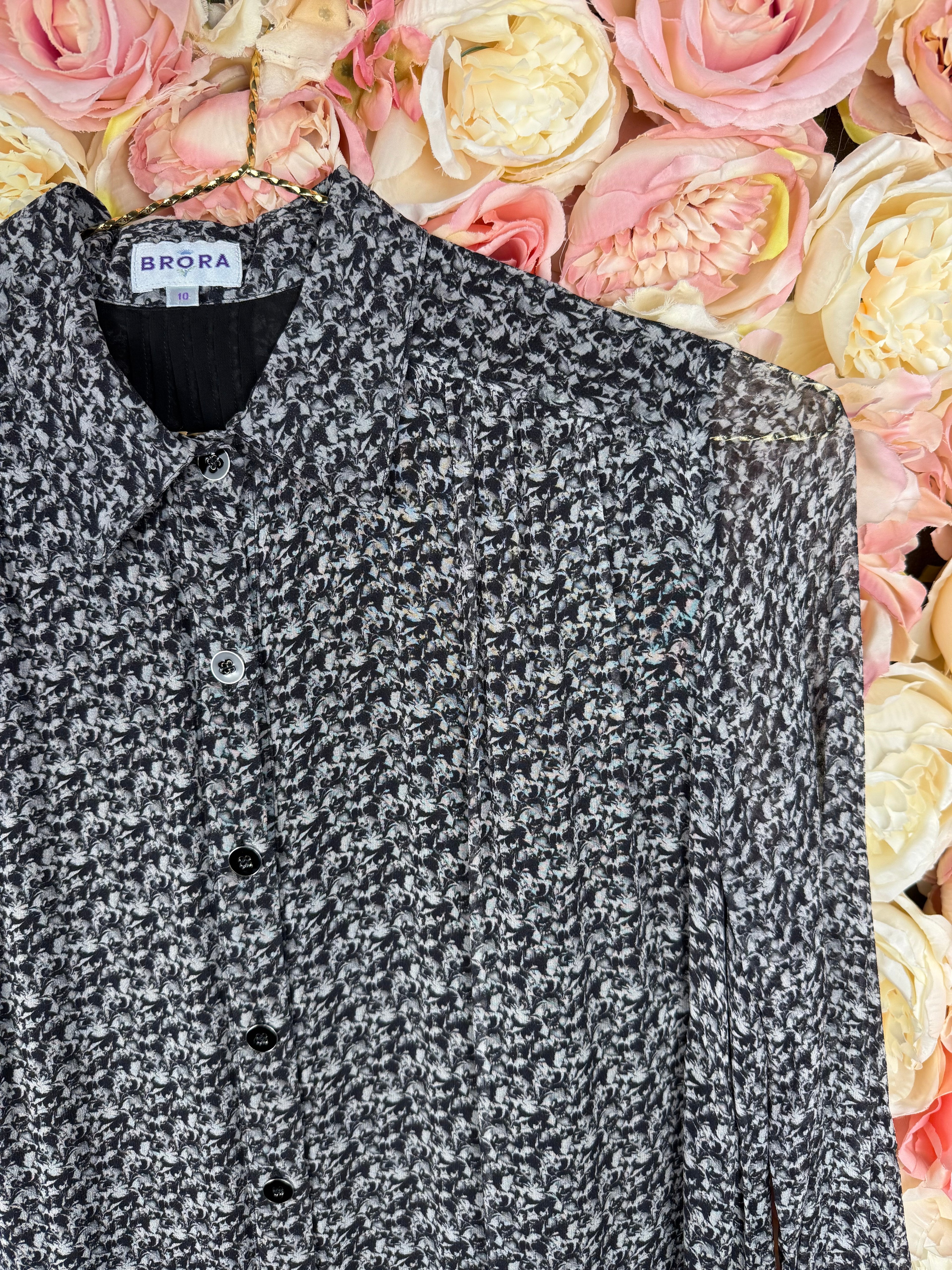 Brora Dress Black Grey Sz. 38 DE (10)