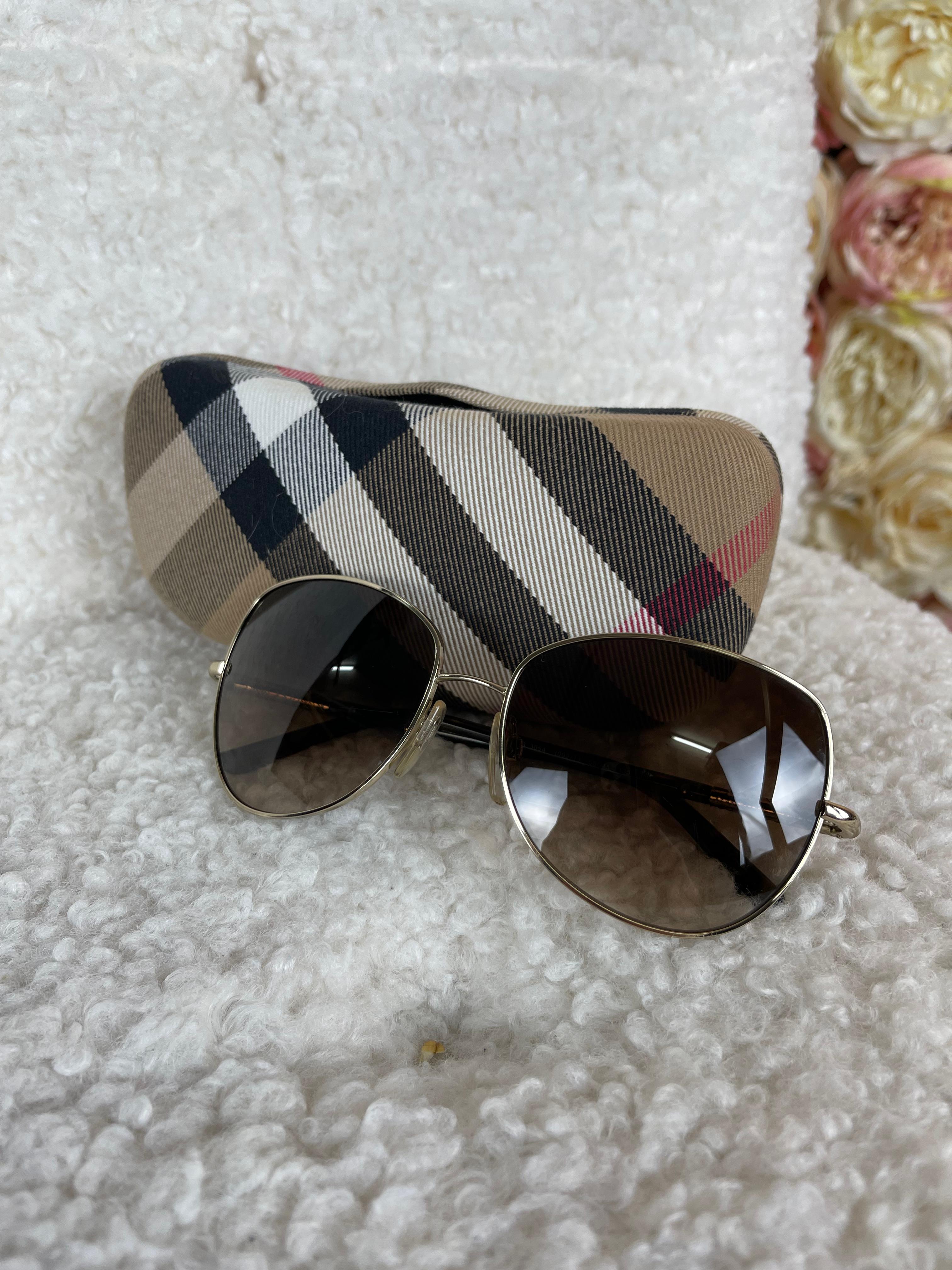 Burberry Sunglasses Gold Brown