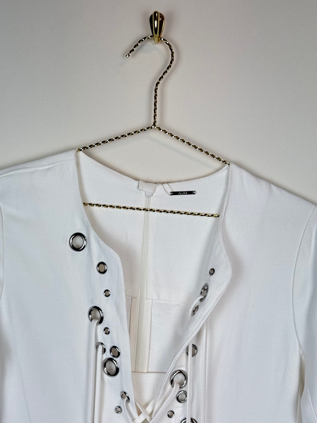 Alexis Lace-Up Tunic Dress White Sz. XS