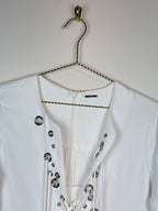 Alexis Lace-Up Tunic Dress White Sz. XS