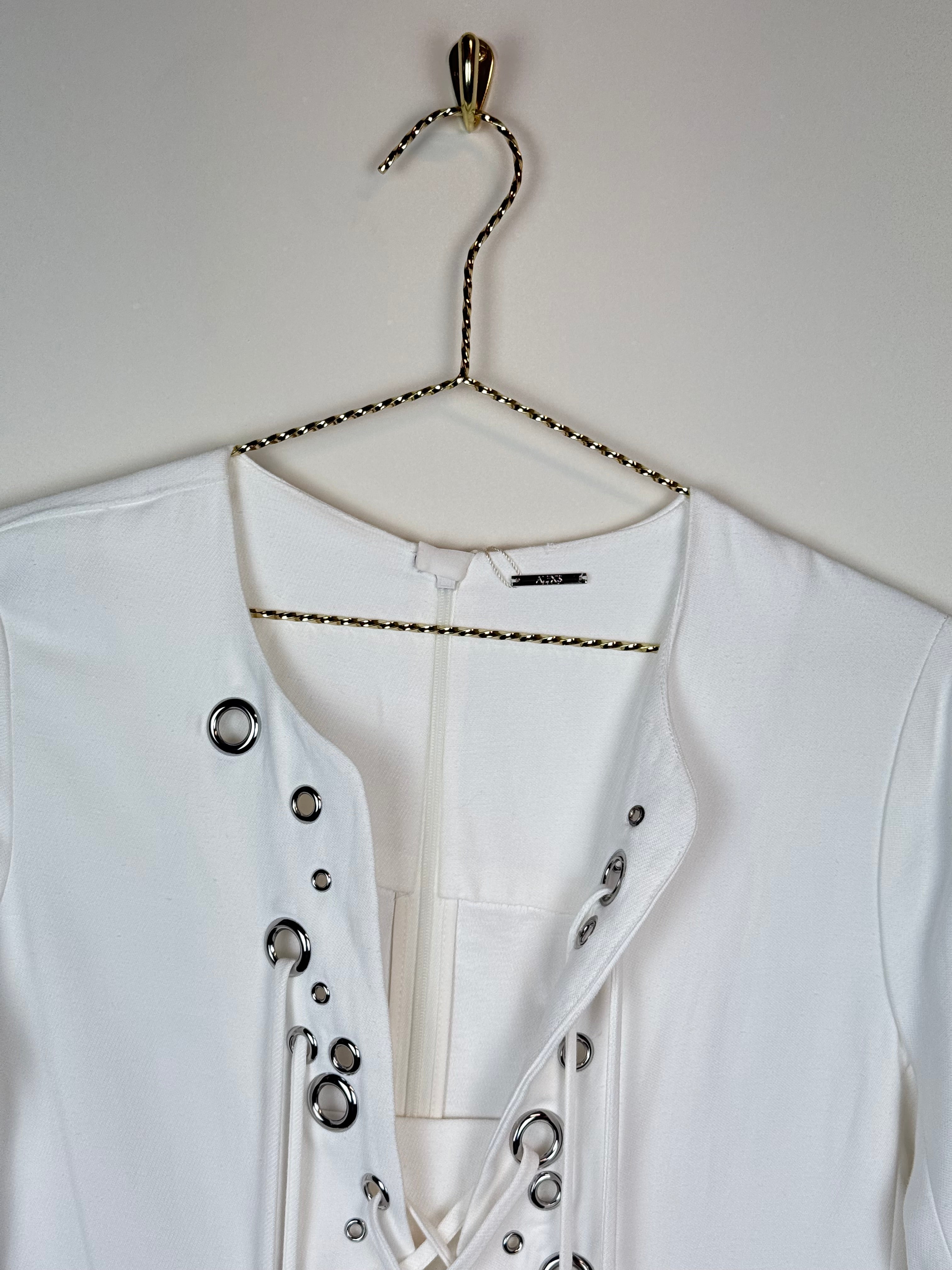 Alexis Lace-Up Tunic Dress White Sz. XS