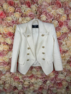 Balmain Tweed Blazer White Sz. 38 DE (40 FR)